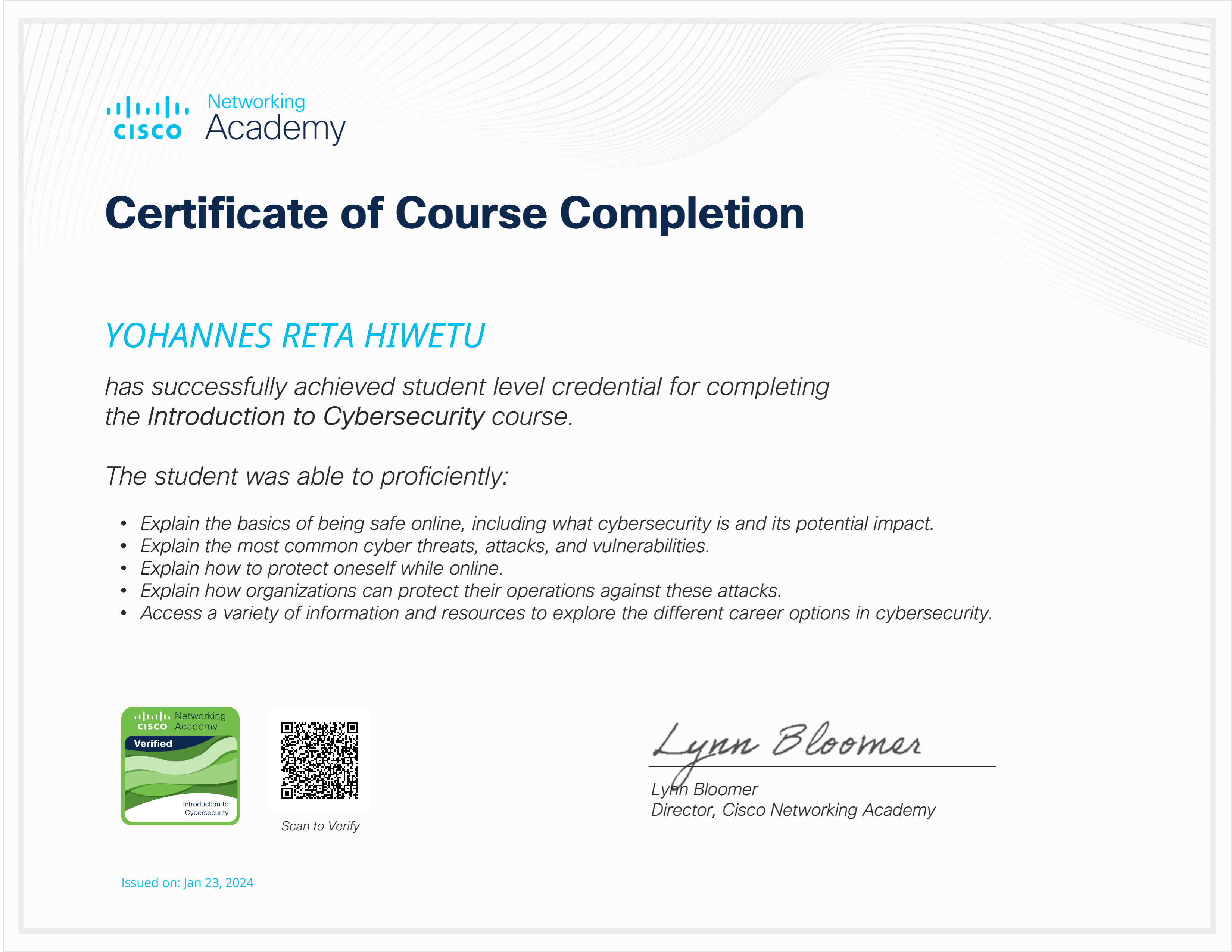 Cybersecurity Certification