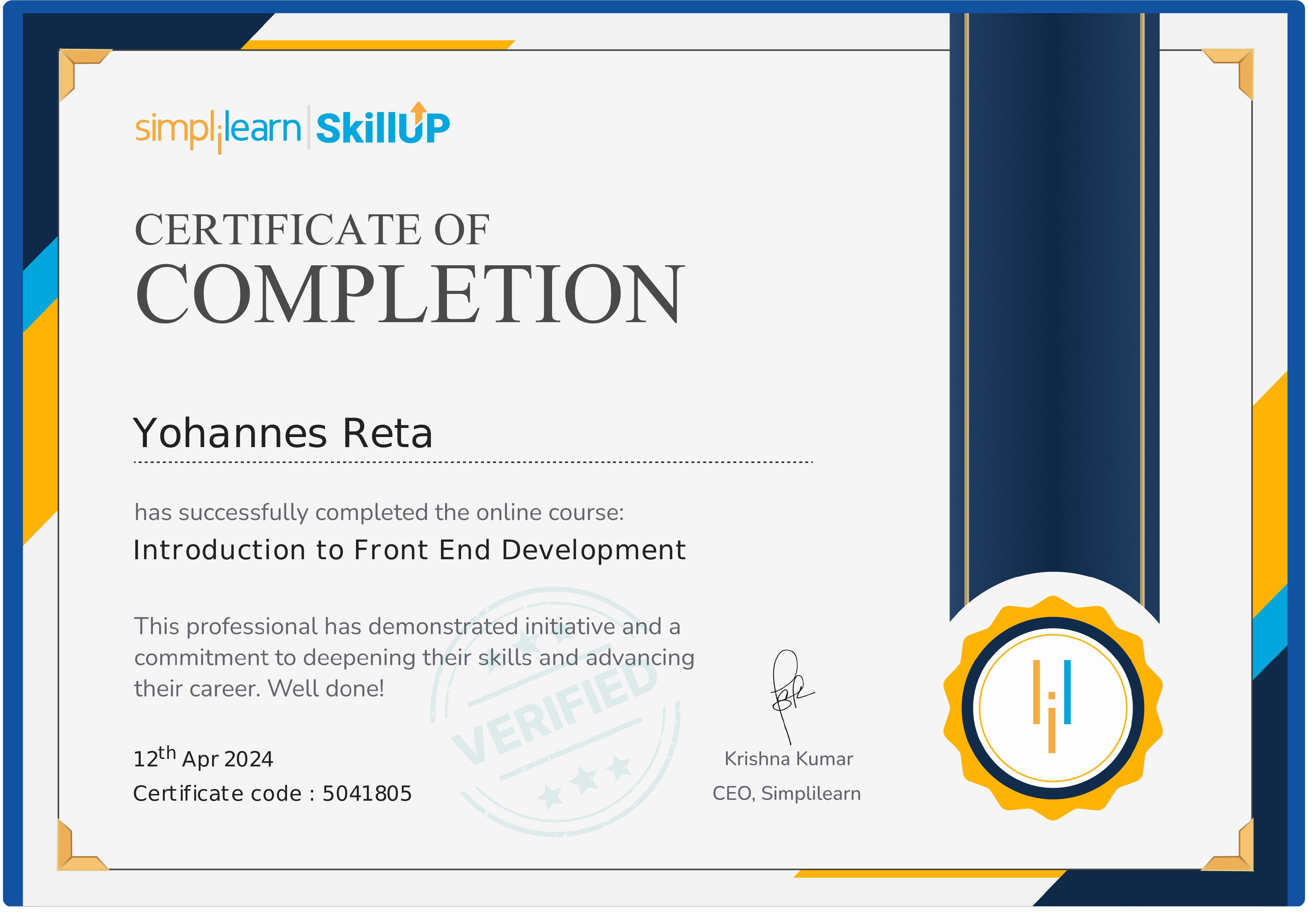 Front-End Development Certification