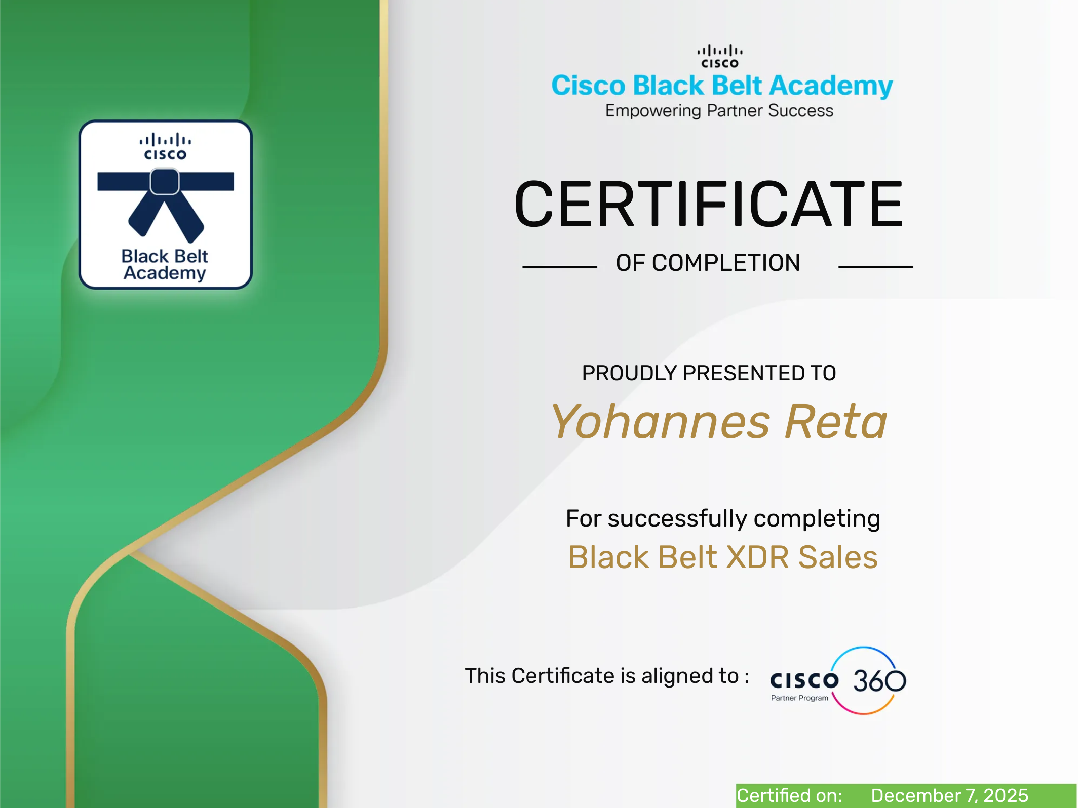 CISCO Black Belt Academy - XDR Sales