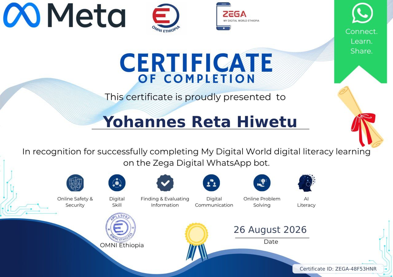 Zega Digital Certification